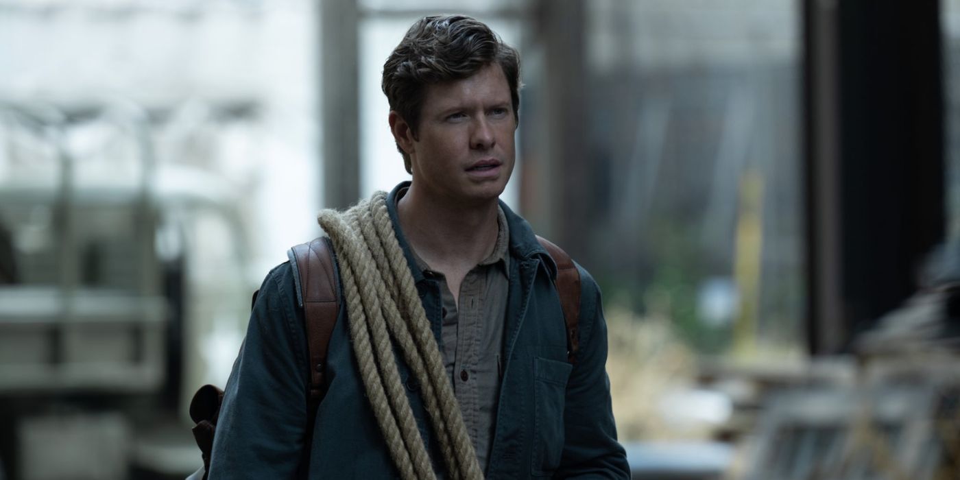 Anders Holm looking sideways in Monarch Legacy of Monsters