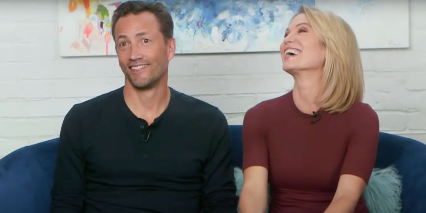 andrew shue and amy robach on good morning america
