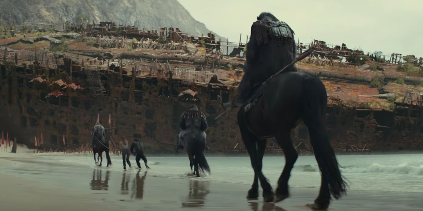 Apes on horseback in Kingdom of the Planet of the Apes