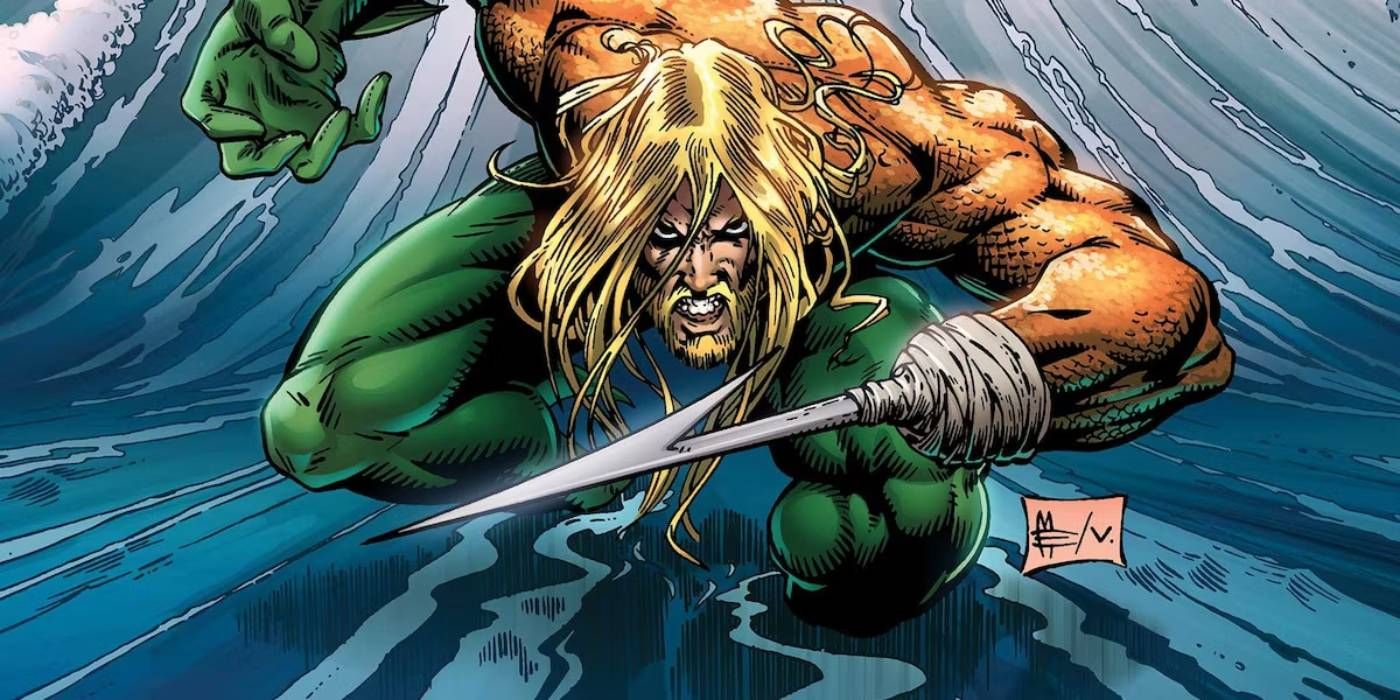 Imagen de cómics de mano de arpón de Aquaman