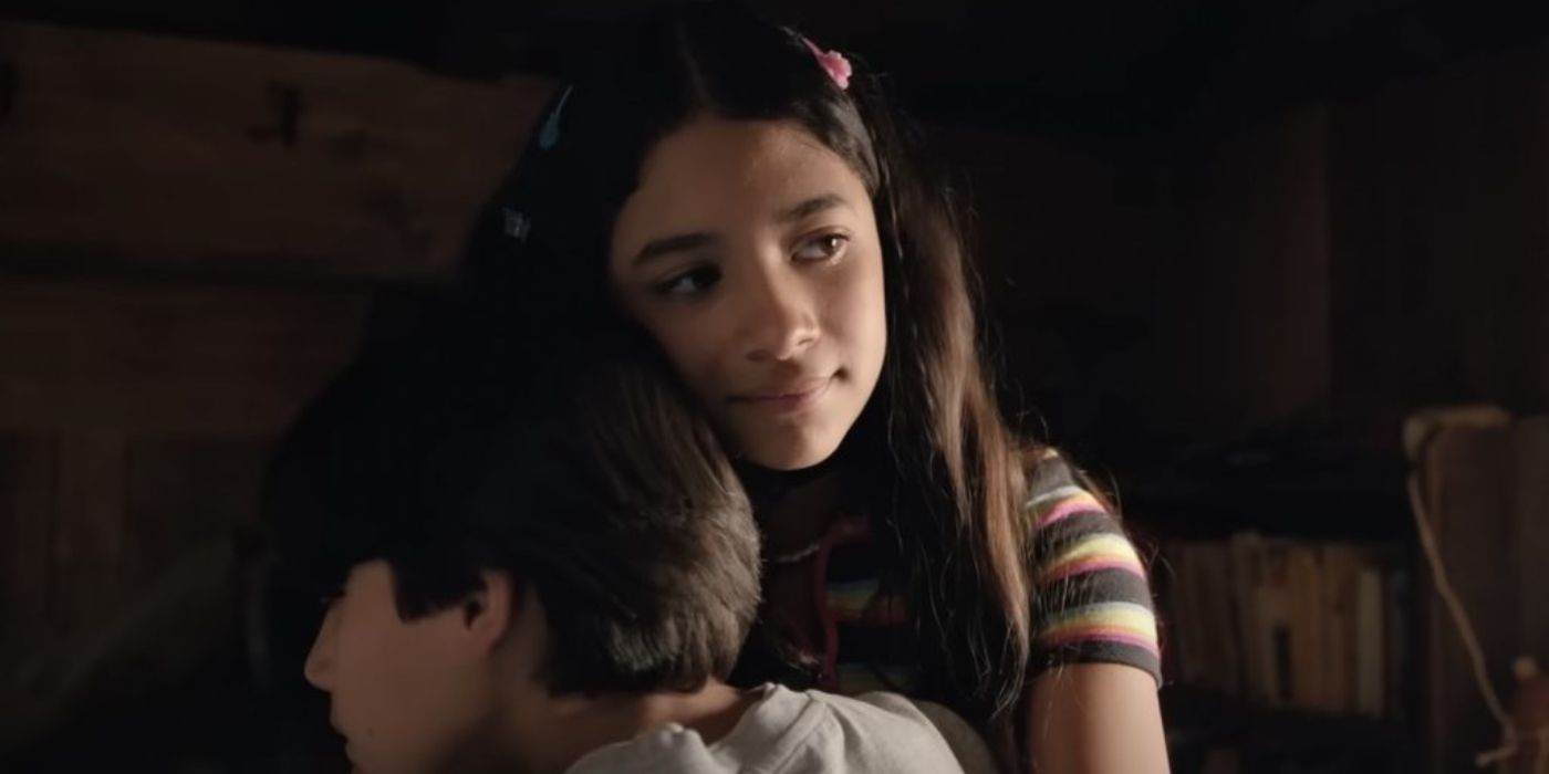Ashley Ciarra as Luna hugging Alex in Chupa.