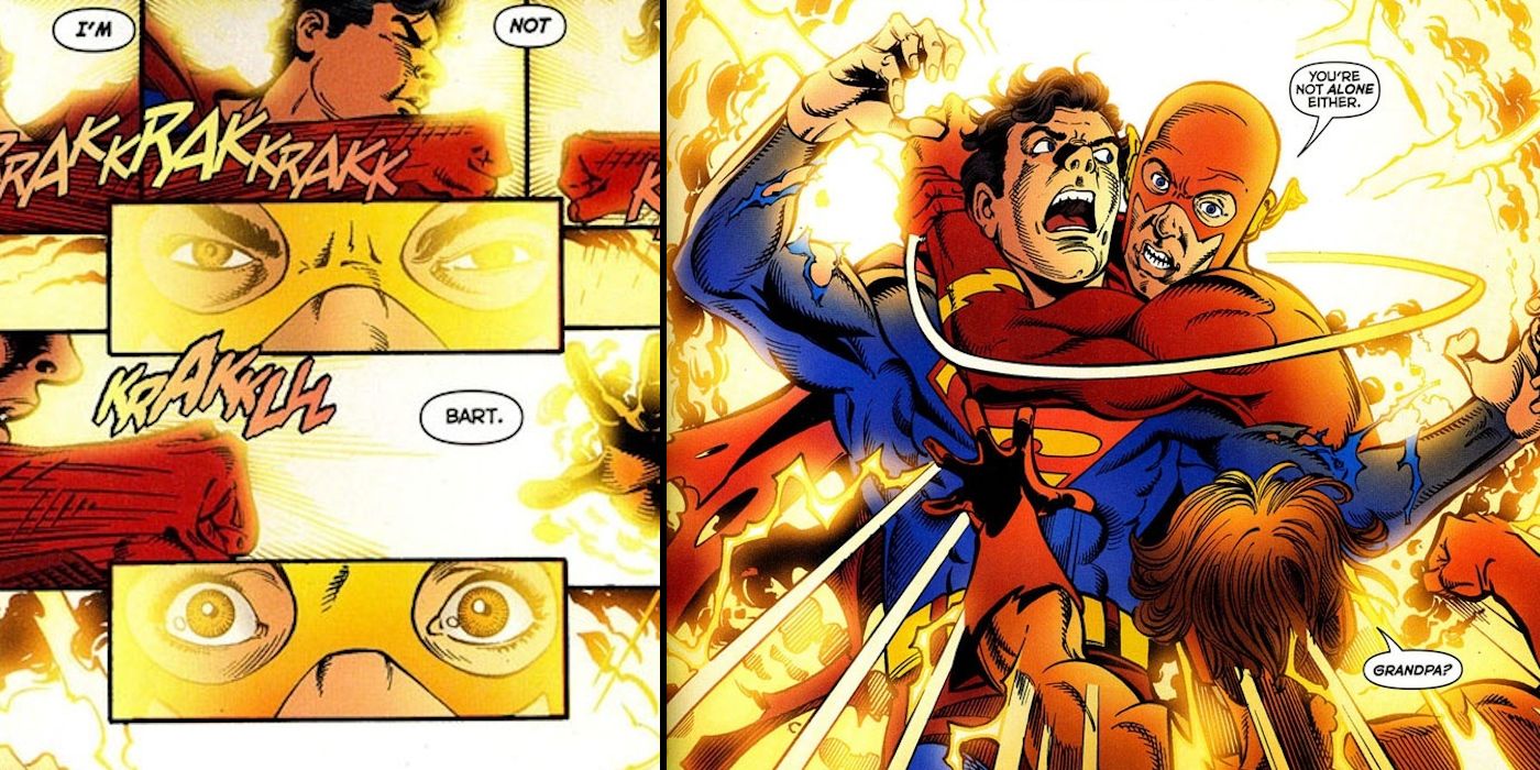 Barry Allen Flash Pulls Superboy-Prime Into The Speed Force