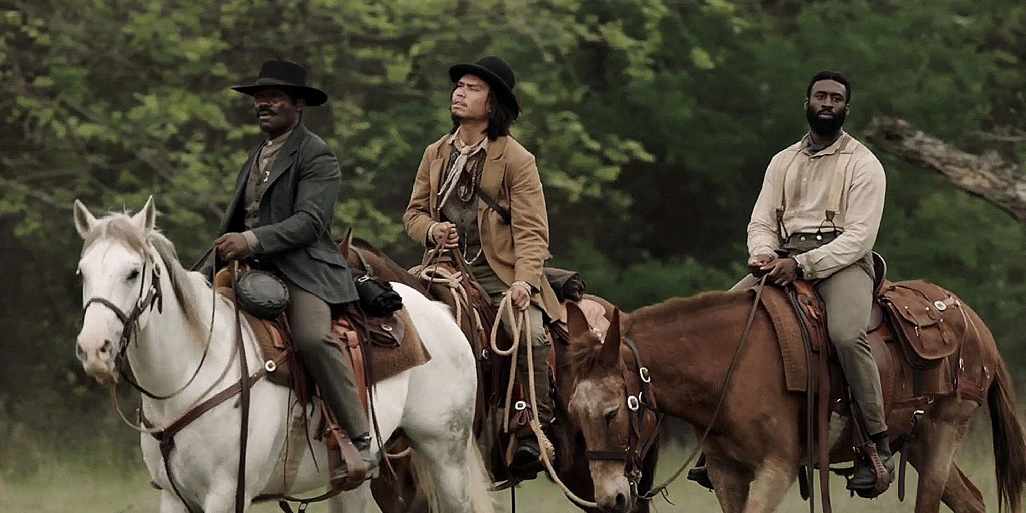 Bass Reeves, Billy Crow, and Jackson Cole in Lawmen Bass Reeves episode 5