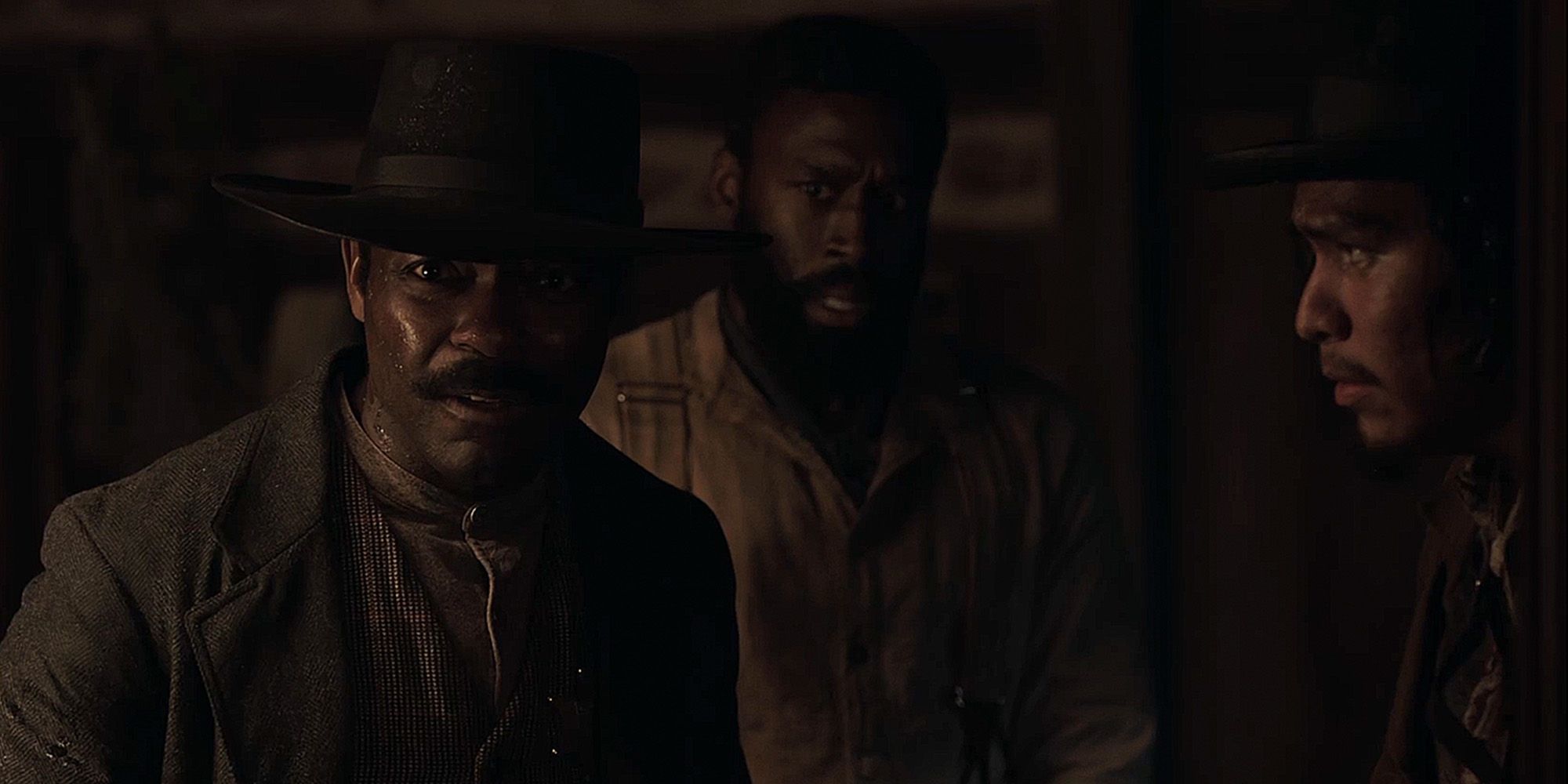 Bass Reeves seeking shelter in Lawmen Bass Reeves episode 5