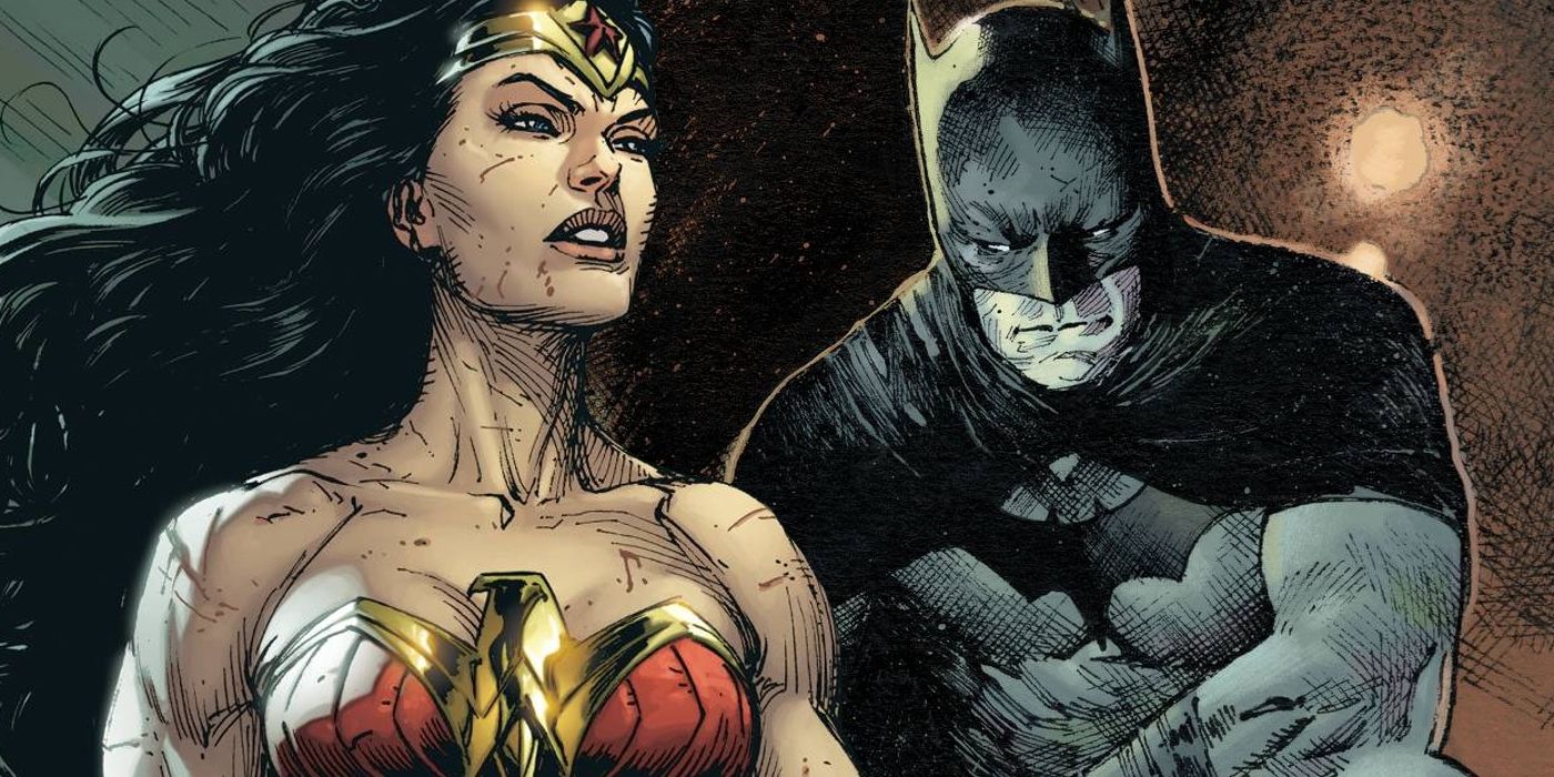 Comic book art: Batman and Wonder Woman from DC Comics