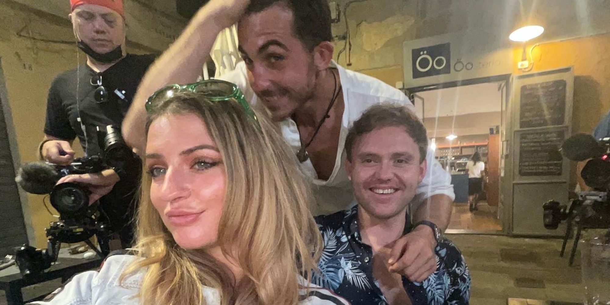 Below Deck Med&rsquo;s Lily with Jack and Max filming season 8