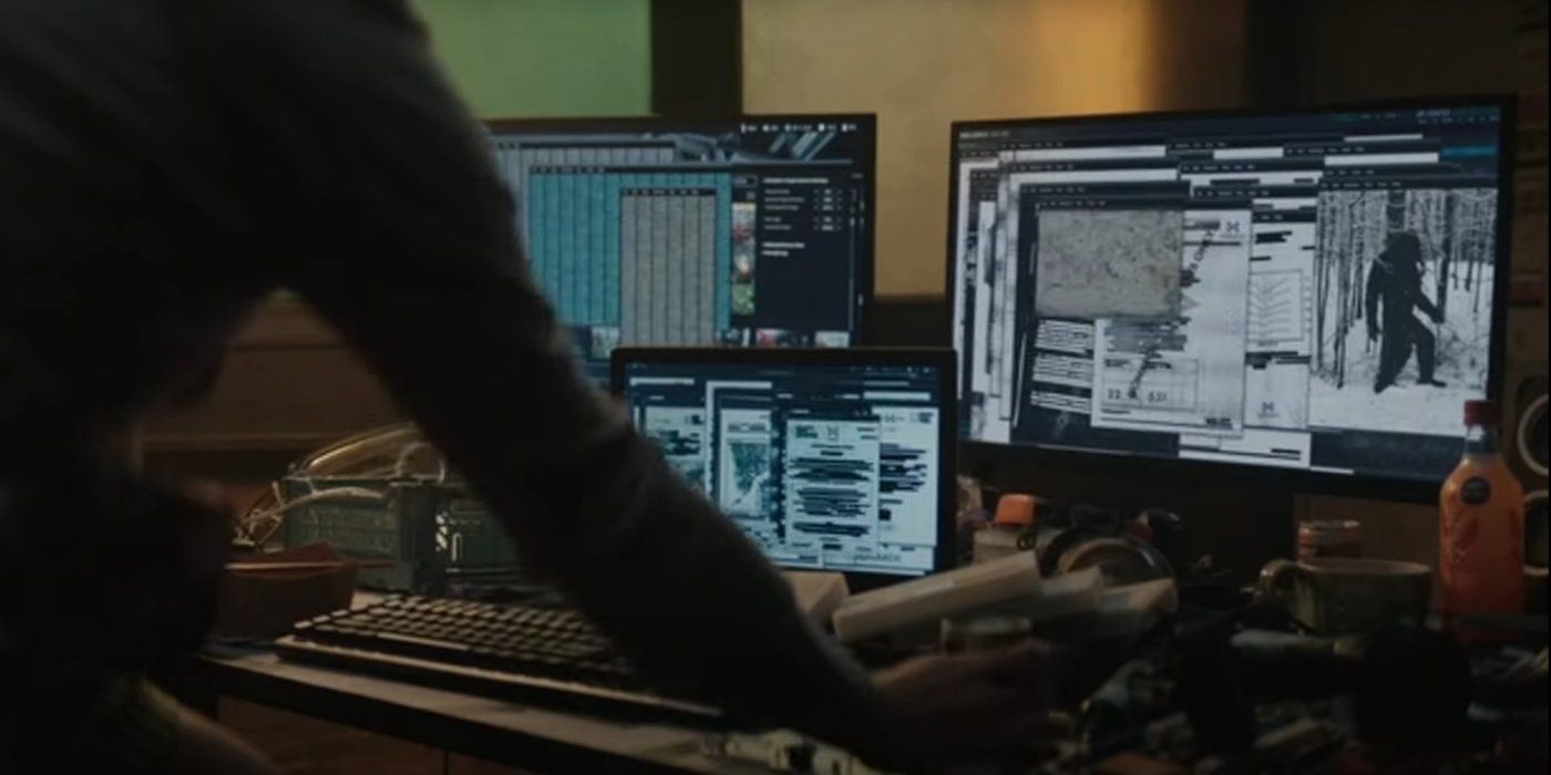 Bigfoot aparece en la pantalla de un monitor en Monarch Legacy of Monsters