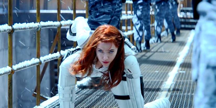 Black Widow Fighting Prison Guards