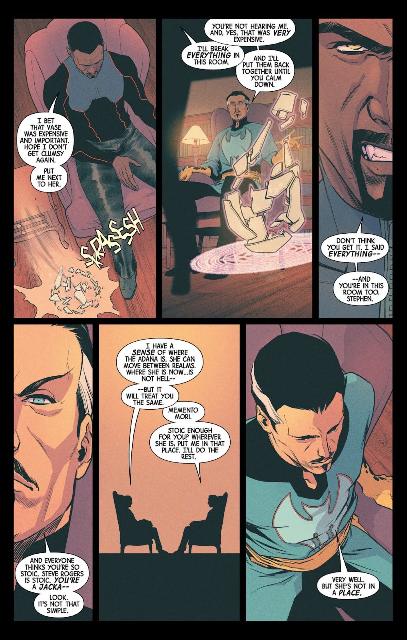 Blade and Doctor Strange talk about The Adana-3