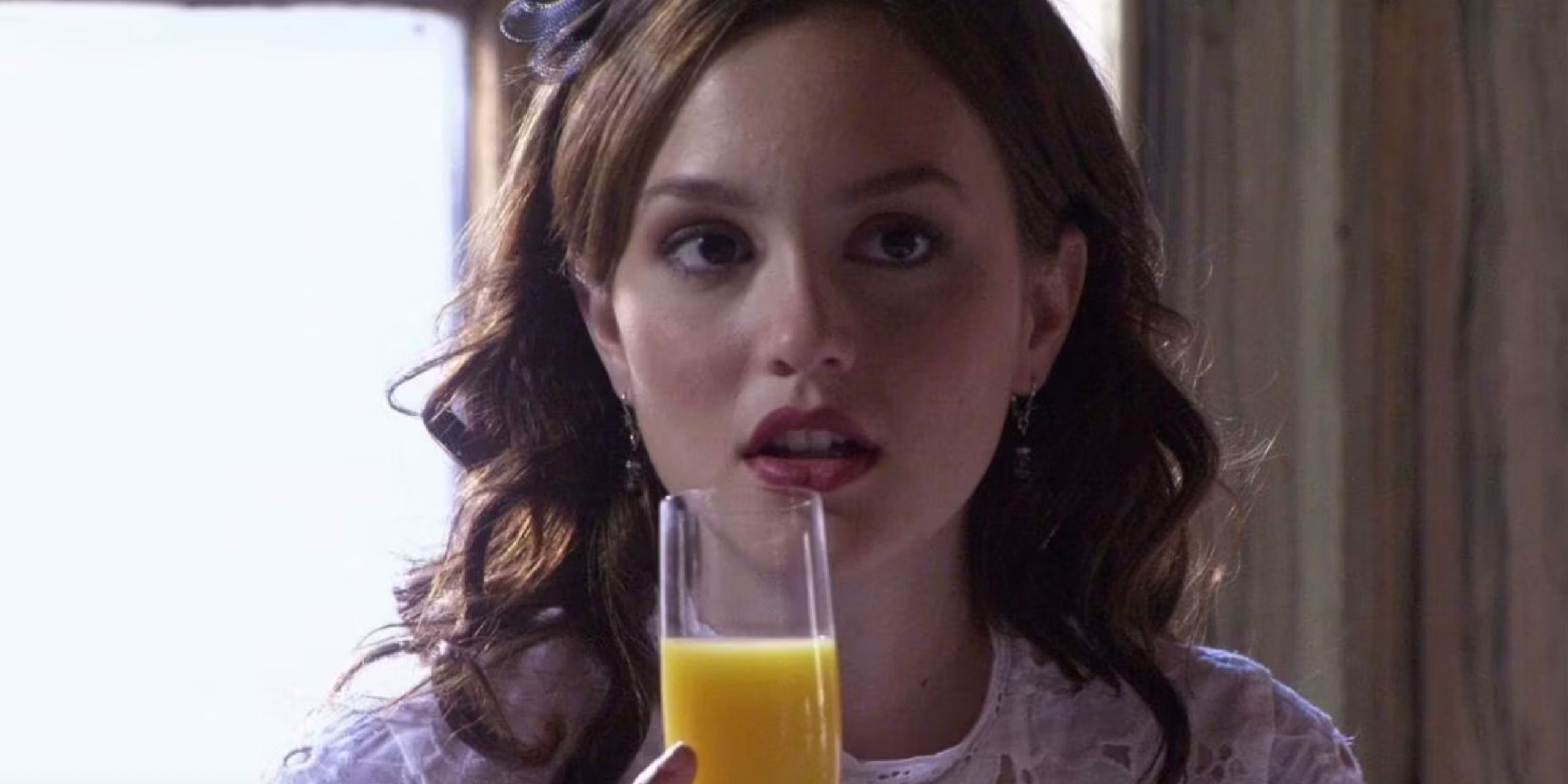 Blair holding a mimosa in Gossip Girl