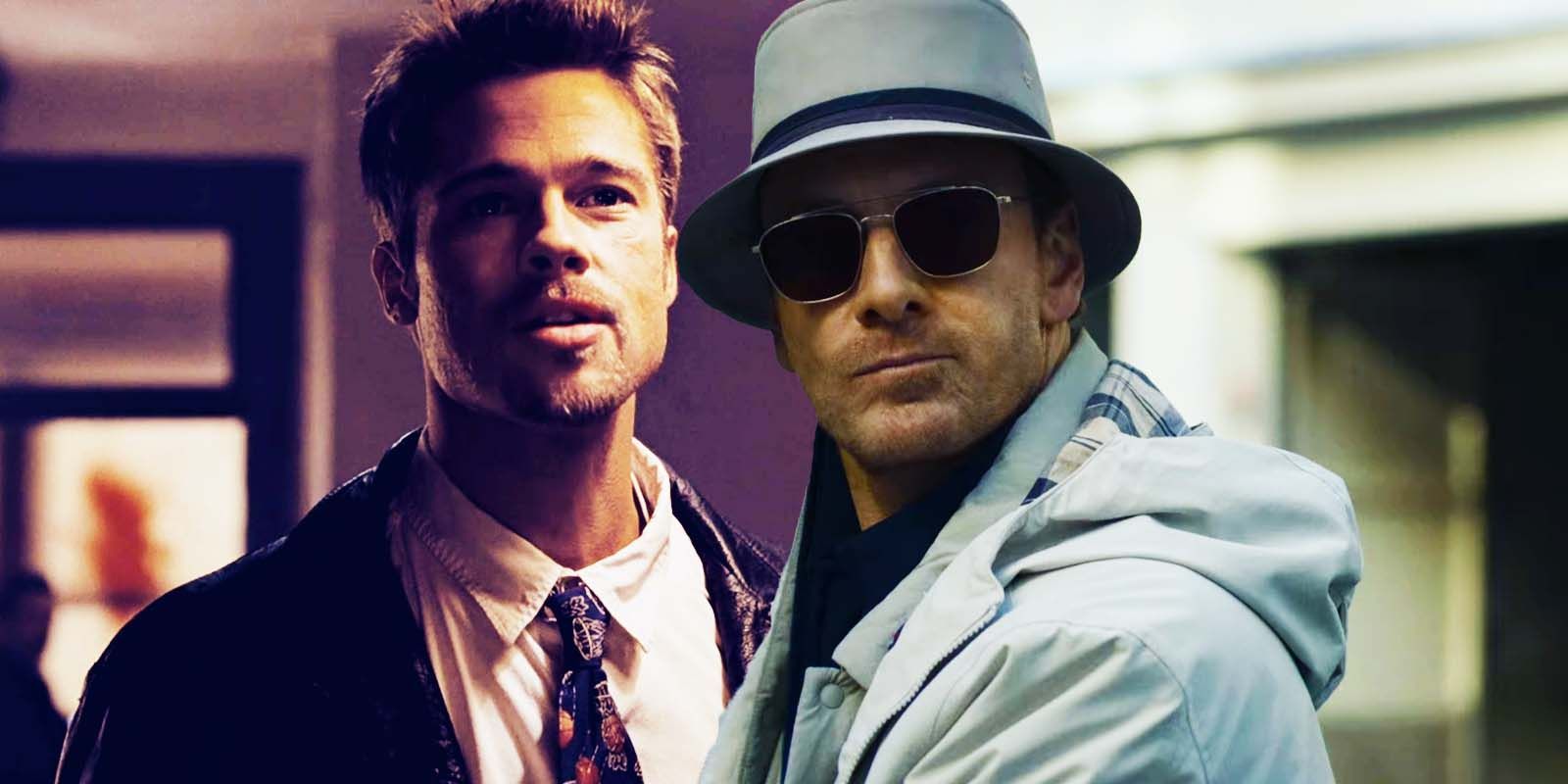 Brad Pitt as Mills in Seven and Michael Fassbender as the titular character in The Killer
