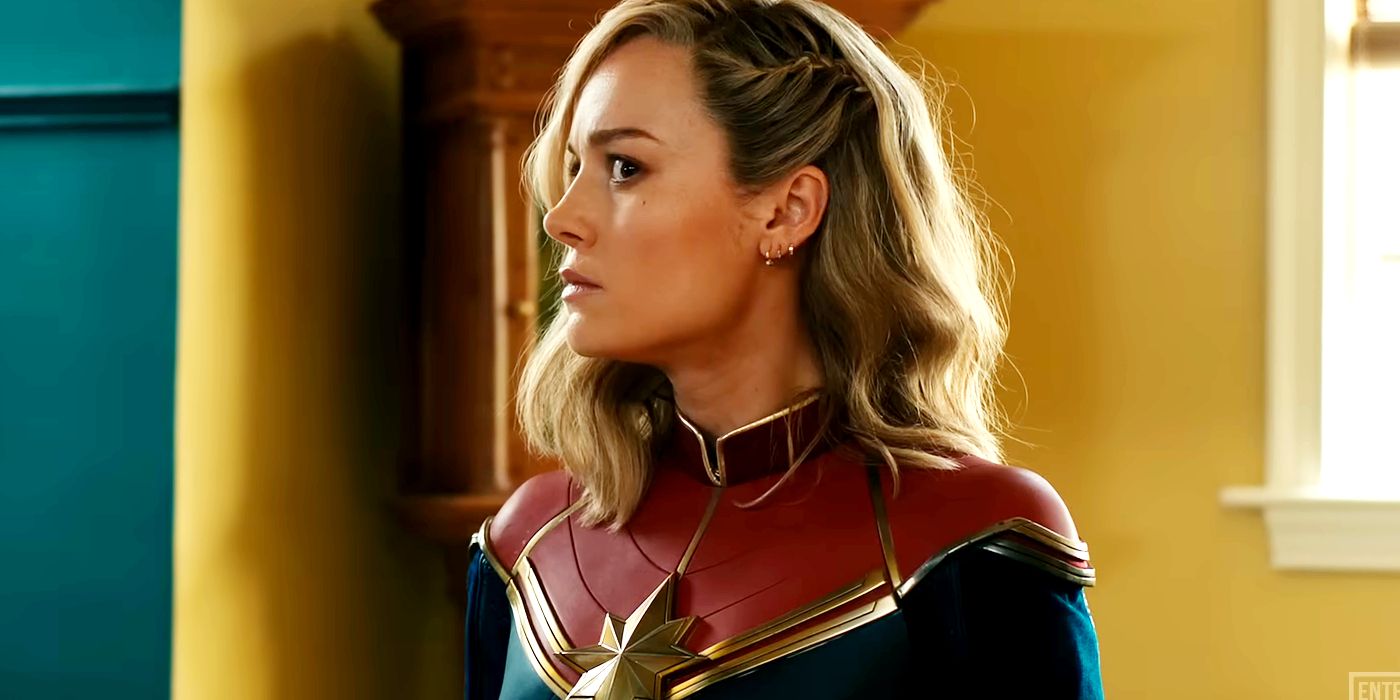 Brie Larson as Captain Marvel Giving Side Eye in The Marvels