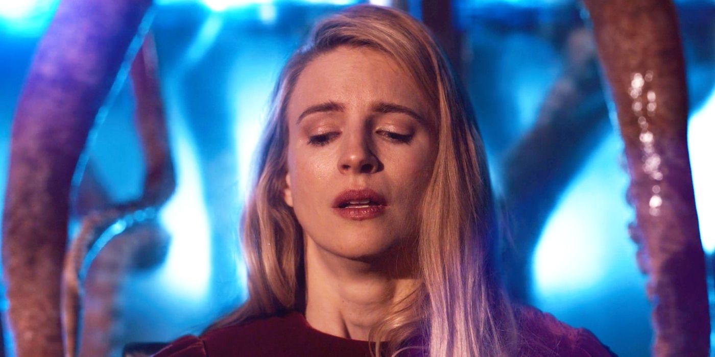 Brit Marling as Prairie surrounding by slimy tentacles in The OA.