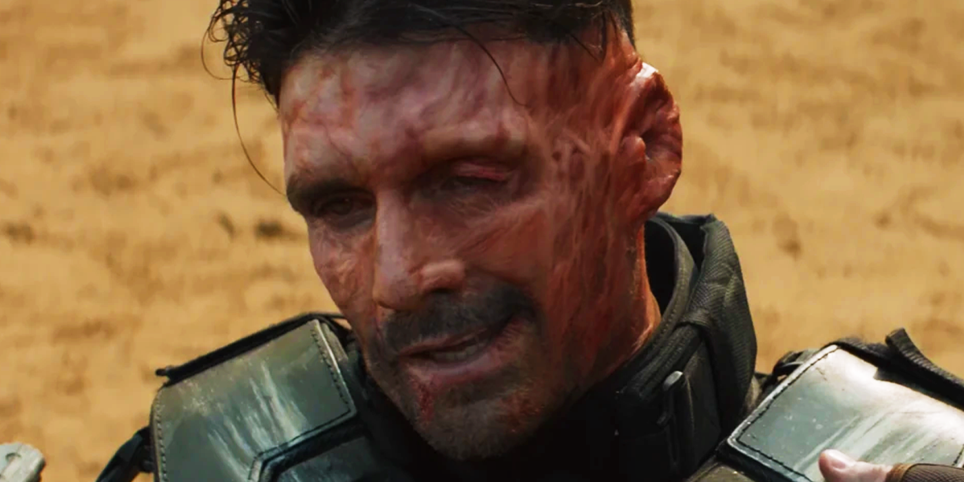 Brock Rumlow's Crossbones with burns on his face in Captain America Civil War