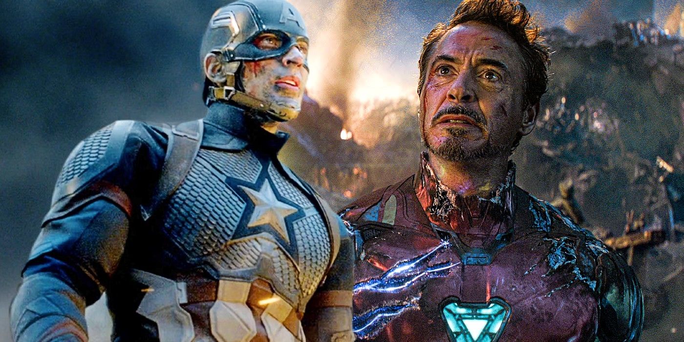 Captain America and Iron Man in Avengers: Endgame