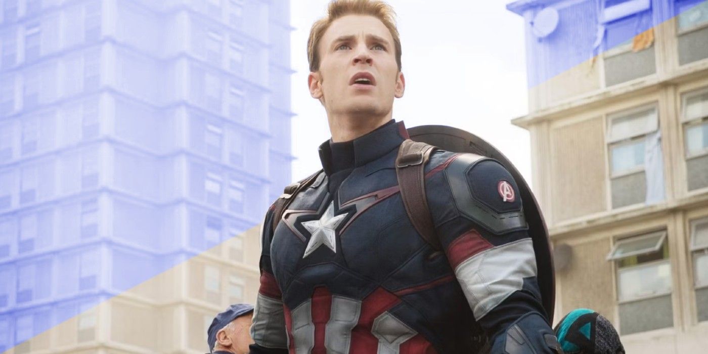 Capitão América olha incrédulo em Vingadores: Era de Ultron