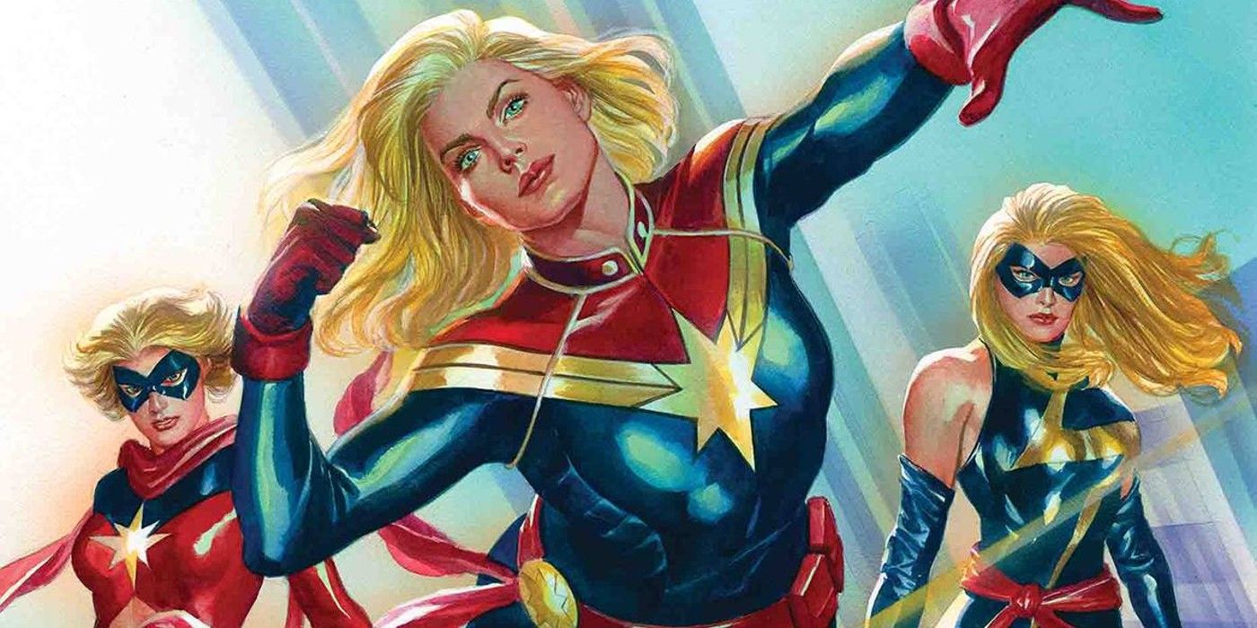 Imagen de portada: Capitana Marvel #1, portada de Alex Ross, recortada