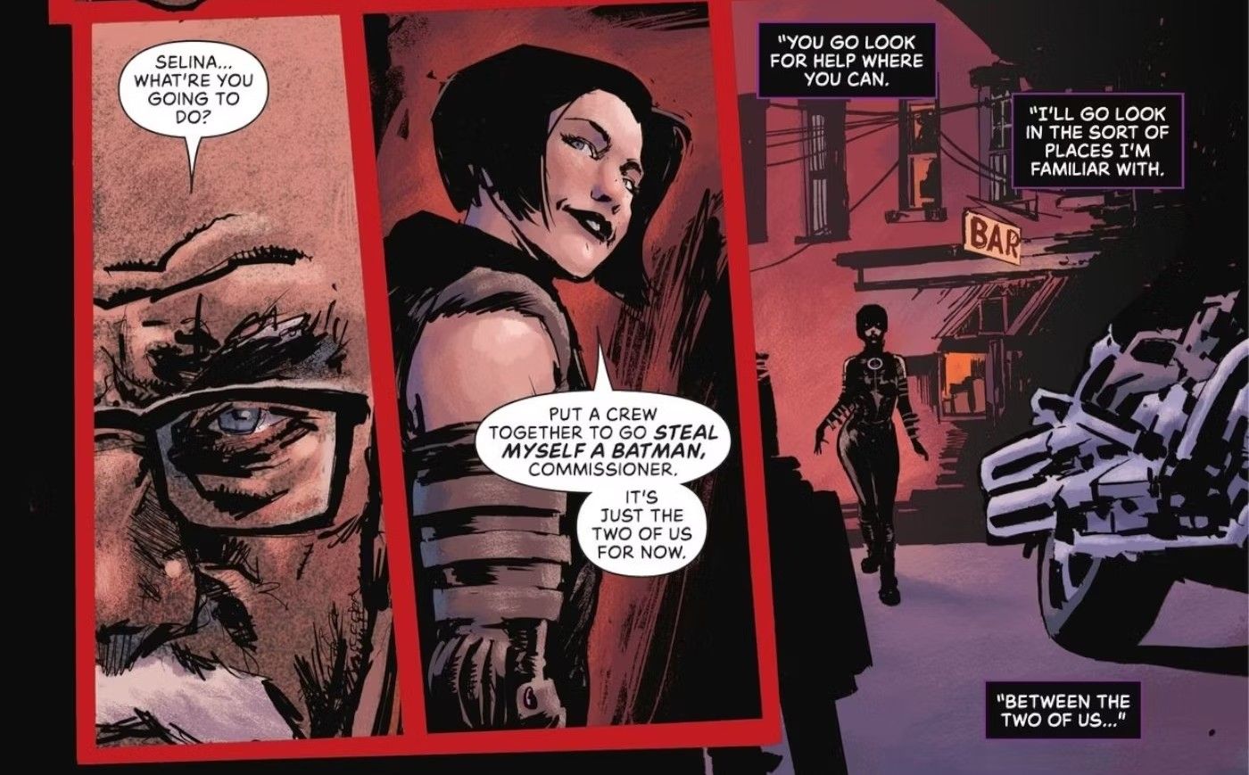 Catwoman recluta a James Gordon para su atraco a Batman