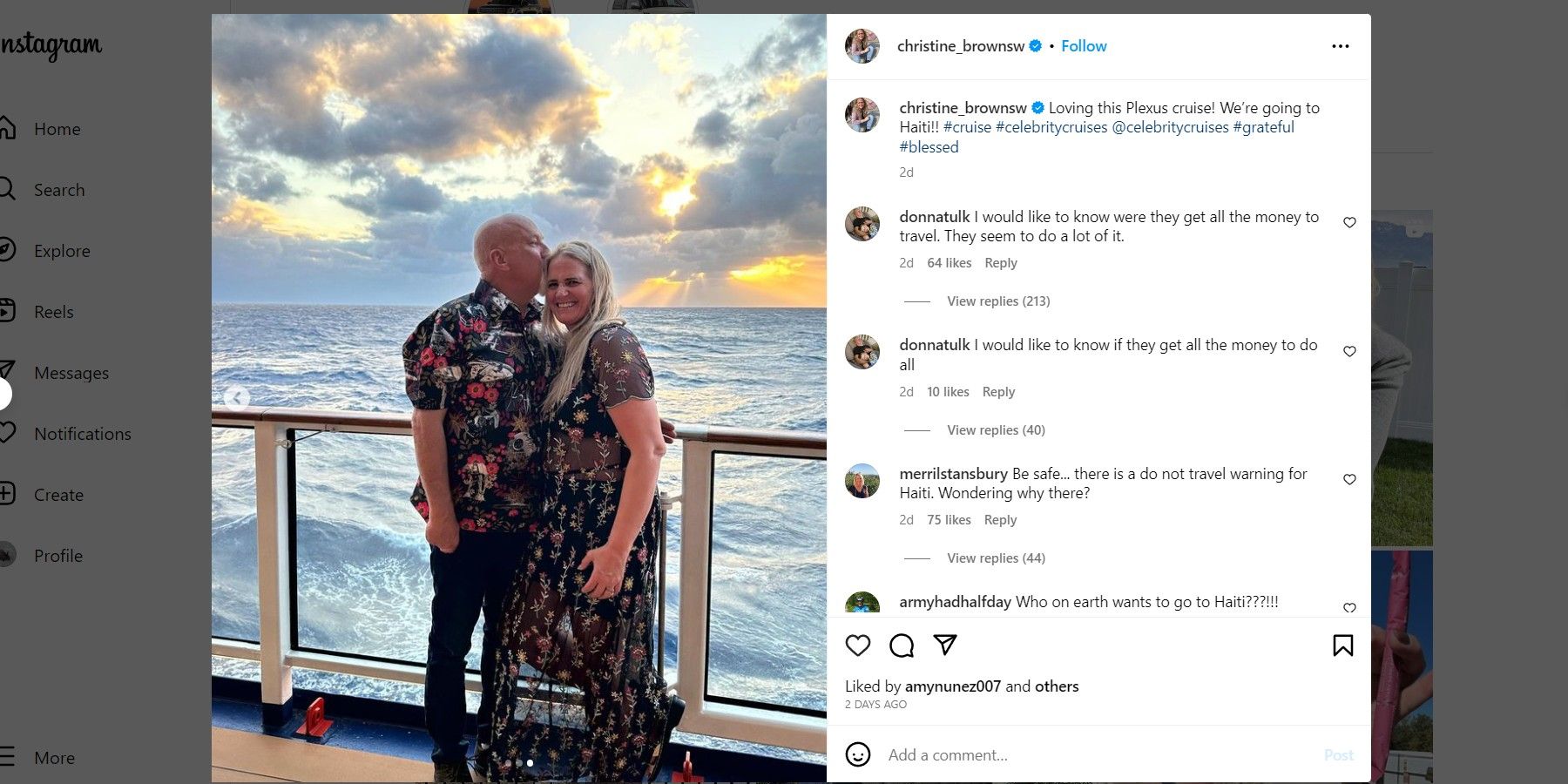 christine brown david woolley sister wives on cruise pda