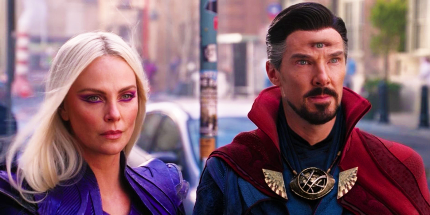 Clea and Doctor Strange on the street in Doctor Strange in the Multiverse of Madness