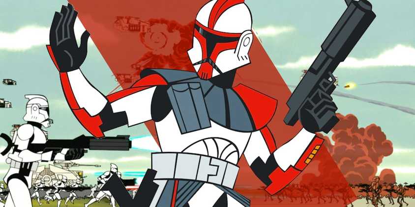 Clone Wars Captain Fordo ARC Trooper and Clone Wars Micro Series Background