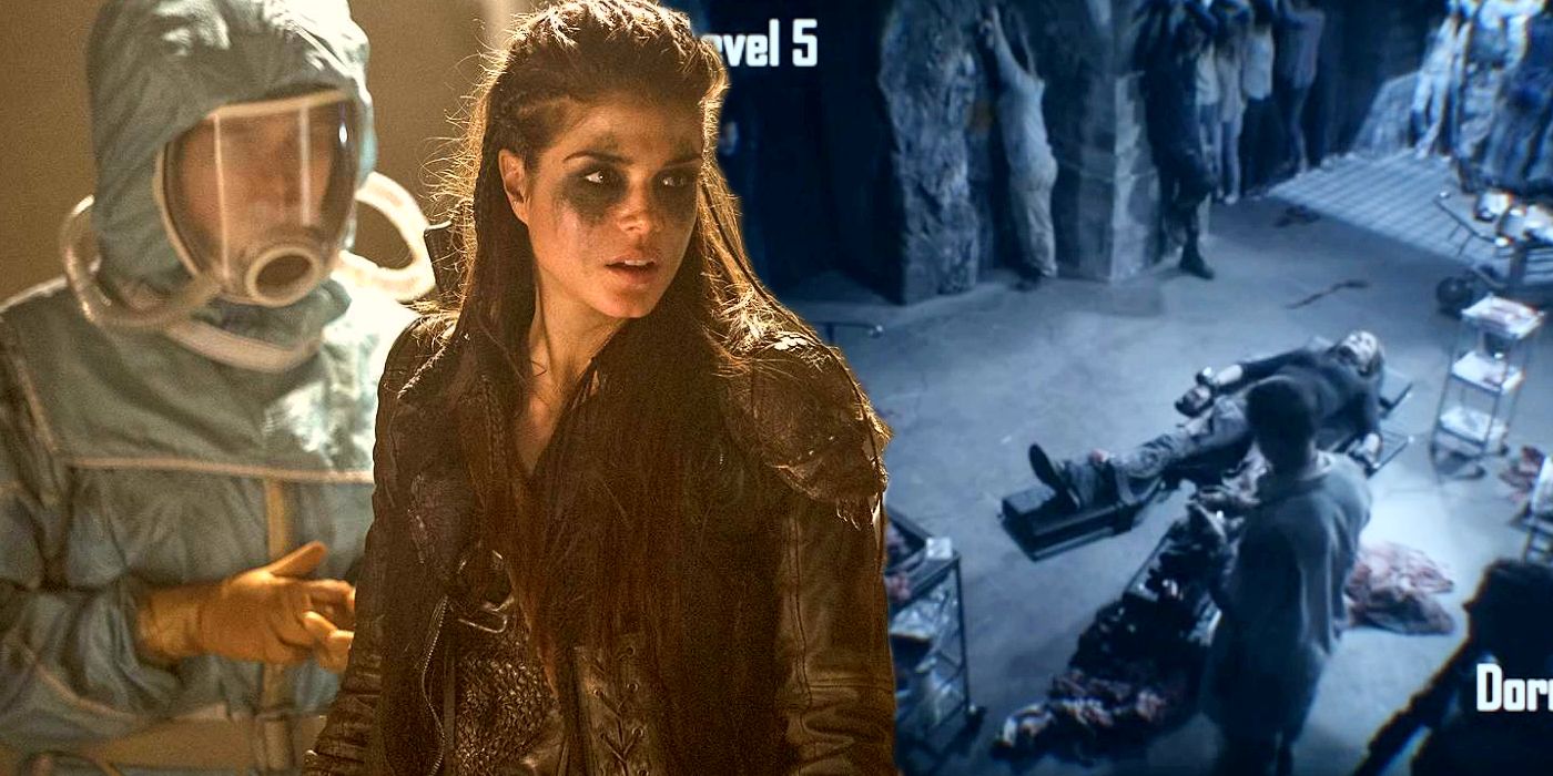 Collage of Octavia and Mount Weather from The 100 season 2.