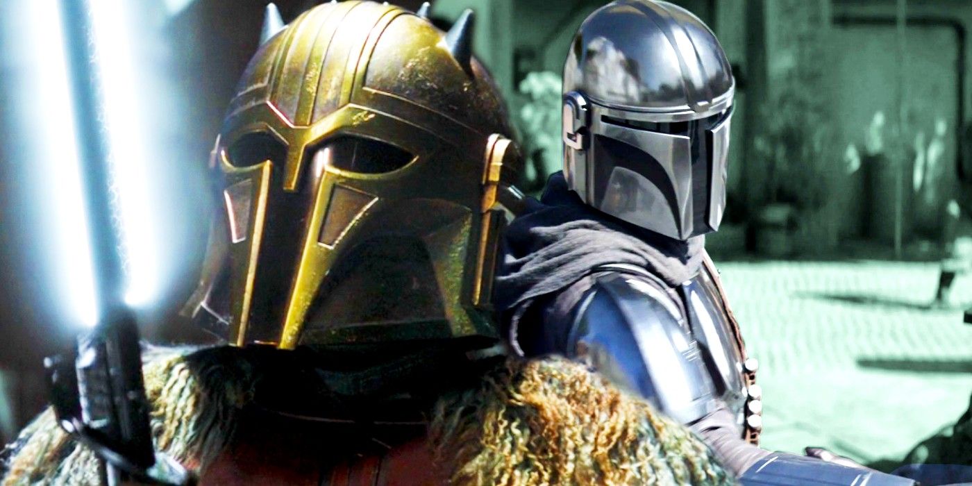 Custom image of Mando and the Armorer in The Mandalorian