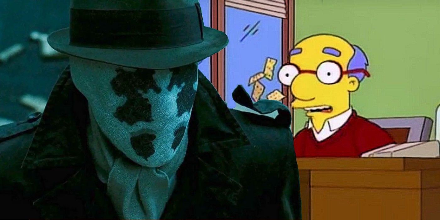 Custom image of Rorschach from Watchmen and Kirk from The Simpsons