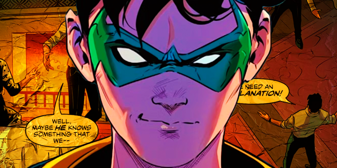 Damian Wayne wearing mask in DC Comics
