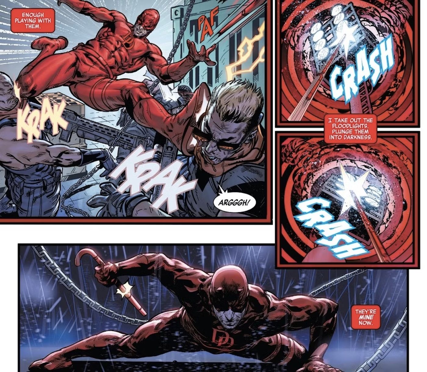 Daredevil Beats Up Bad Guys