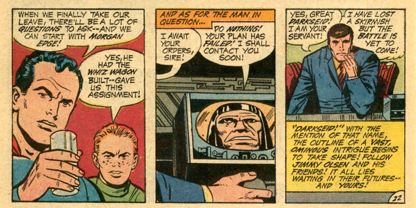 Darkseid&rsquo;s first appearance debut in Superman&rsquo;s Pal Jimmy Olsen #134