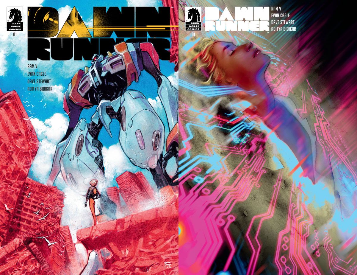 Dawnrunner launch variant covers from Dark Horse Comics