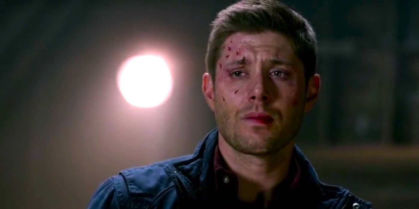 Jensen Ackles as a battered and bruised Dean Winchester in Supernatural
