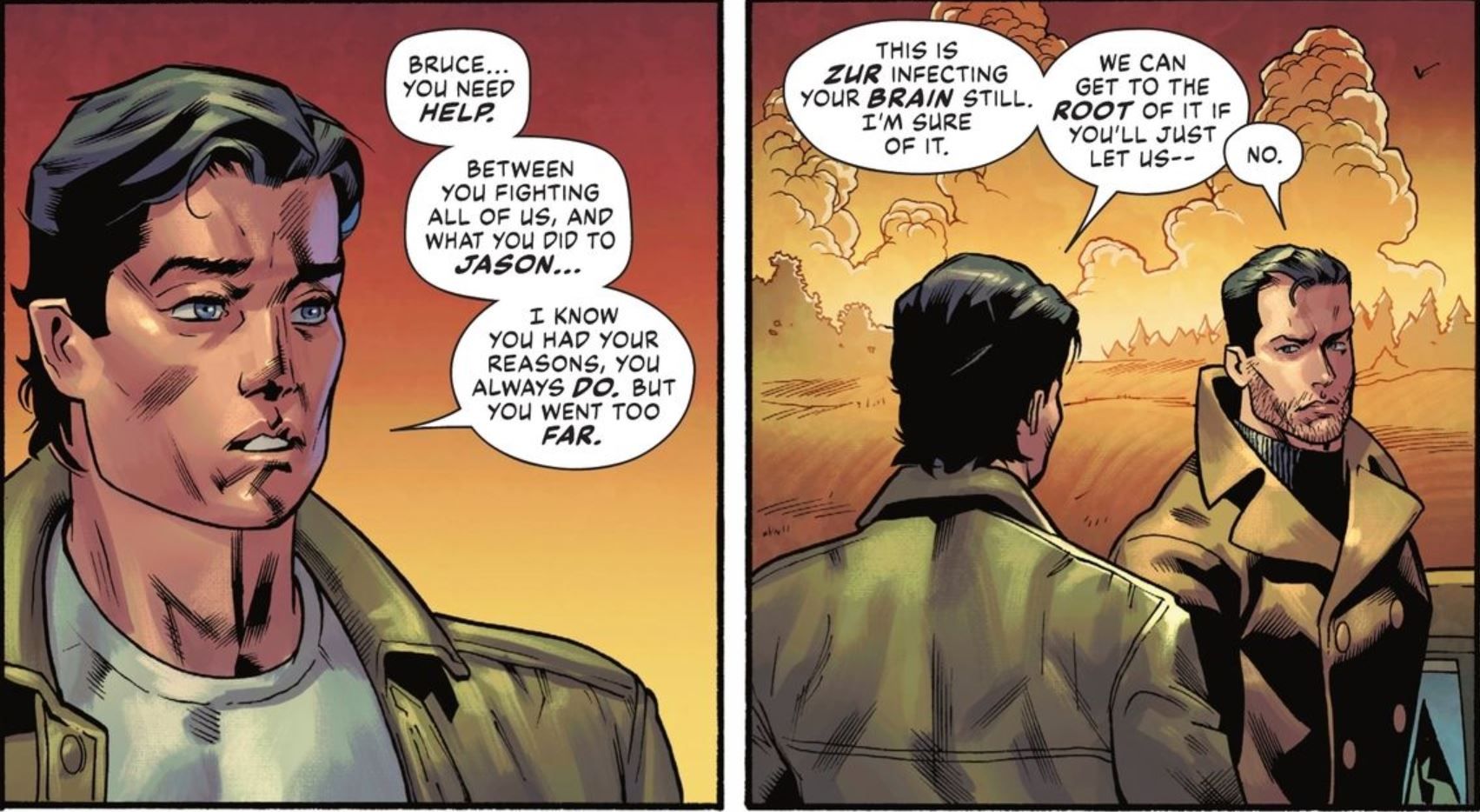 Dick Asks Bruce to Get Help DC