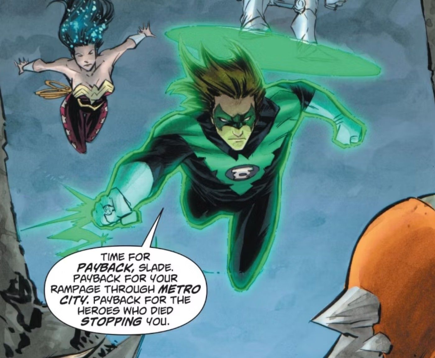 Dick Grayson Nightwing and Hal Jordan Green Lantern Mash Up