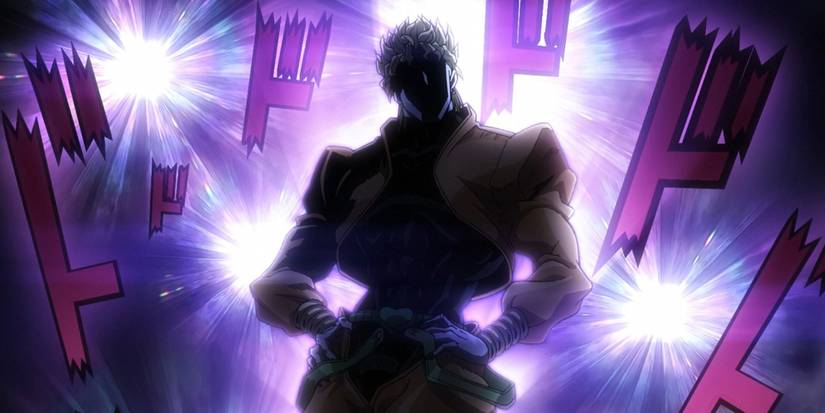 Stardust Crusaders Dio makes his grand entrance enshrouded in shadow