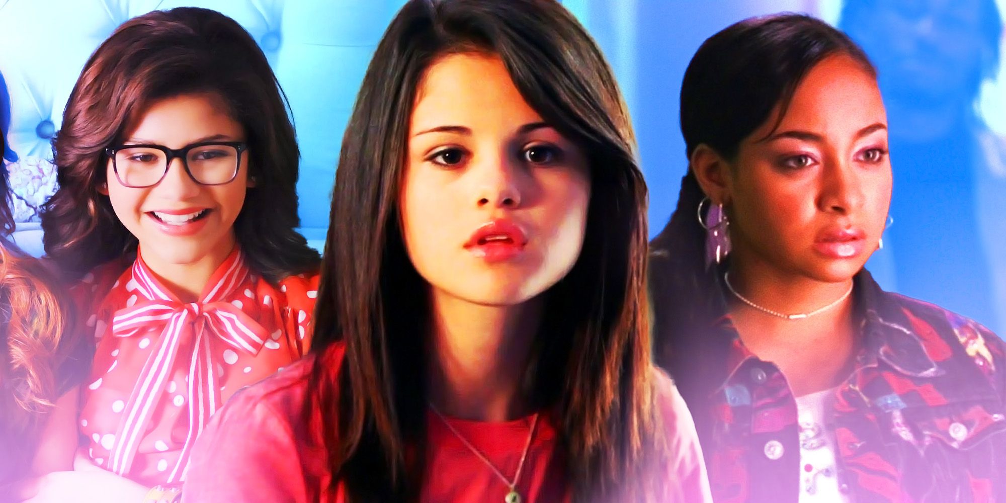 A custom image featuring Raven-Symoné in Cheetah Girls, Zendaya in Frenemies, and Selena Gomez in Princess Protection Program