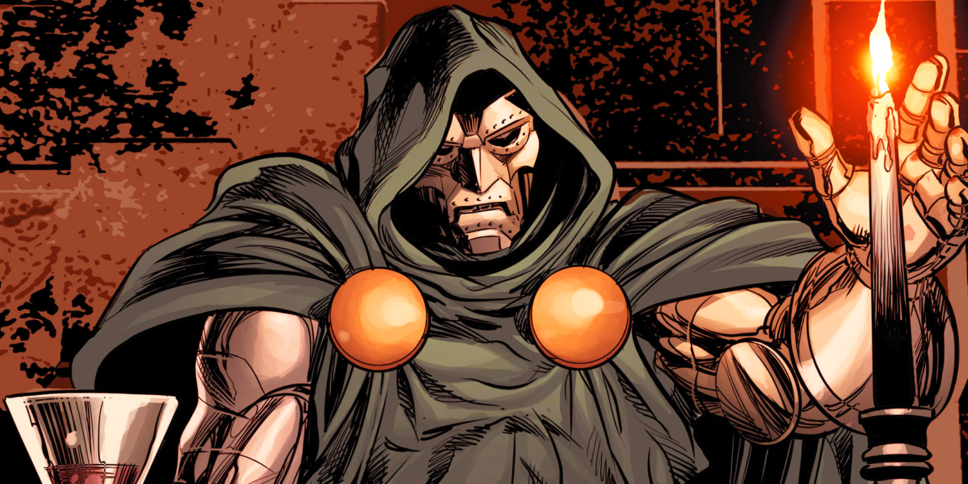 Featured Image: Doctor Doom at dinner in Marvel Comics, reaching toward a candle's flame