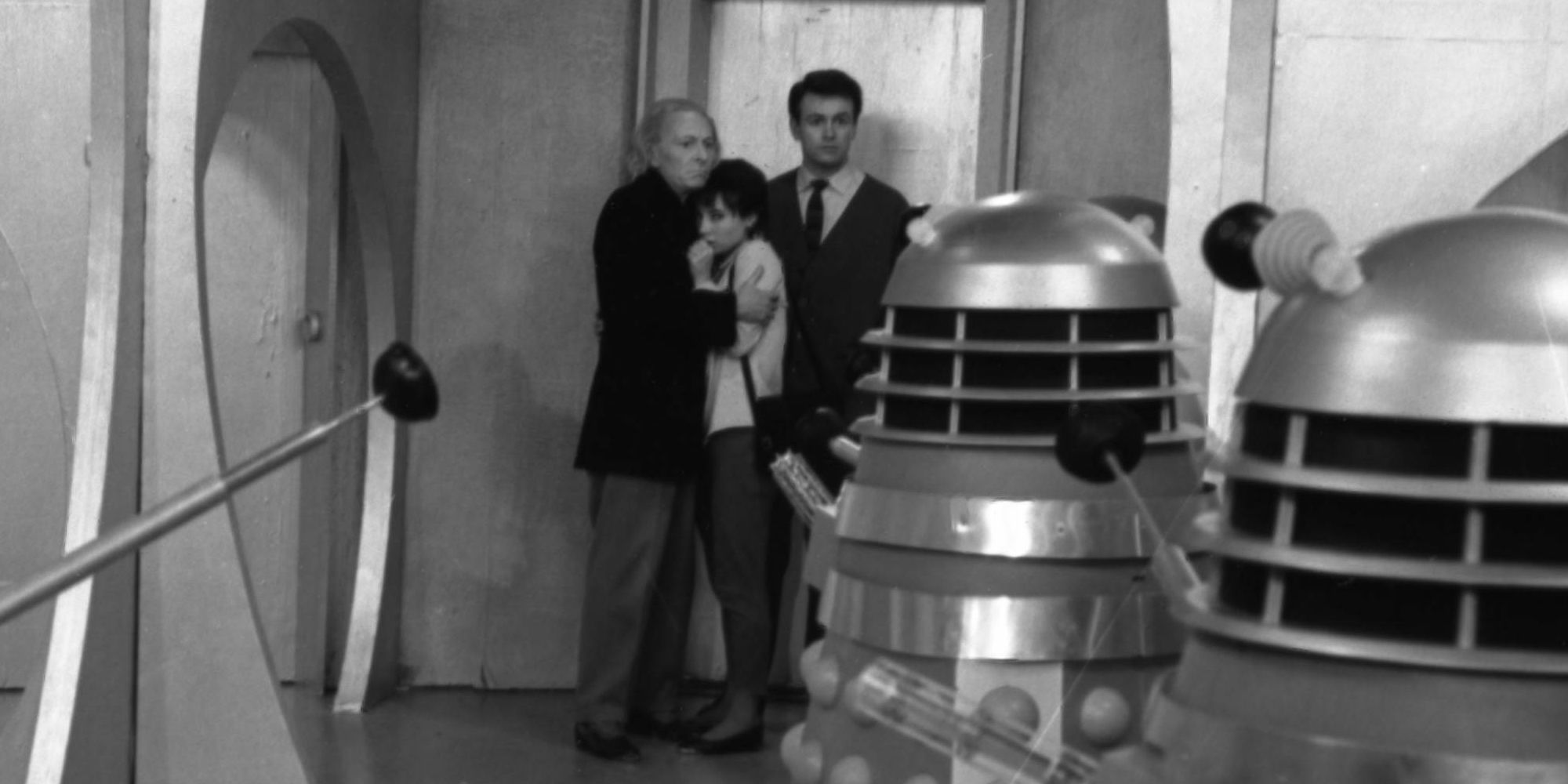 Doctor Who The Daleks William Hartnell Carole Ann Ford and William Russell as the First Doctor Susan and Ian