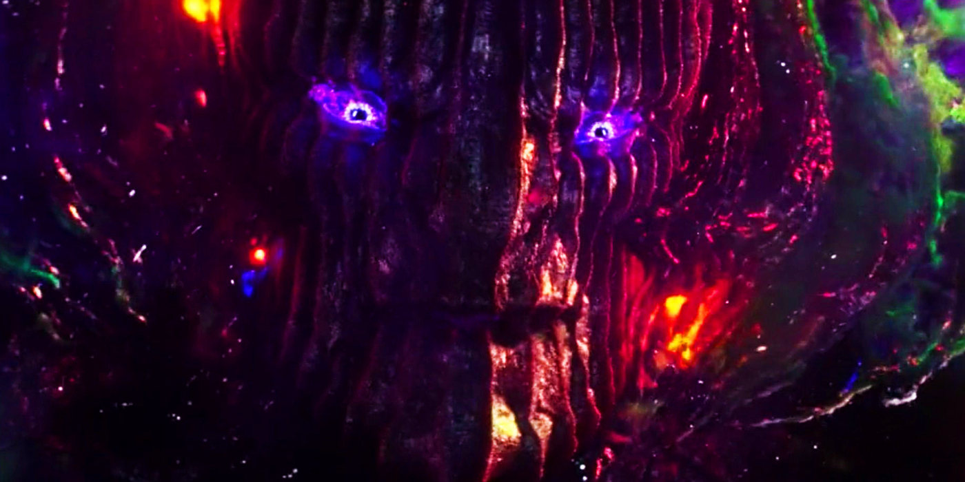Dormammu facing Doctor Strange in the Dark Dimension in the MCU's Phase 3