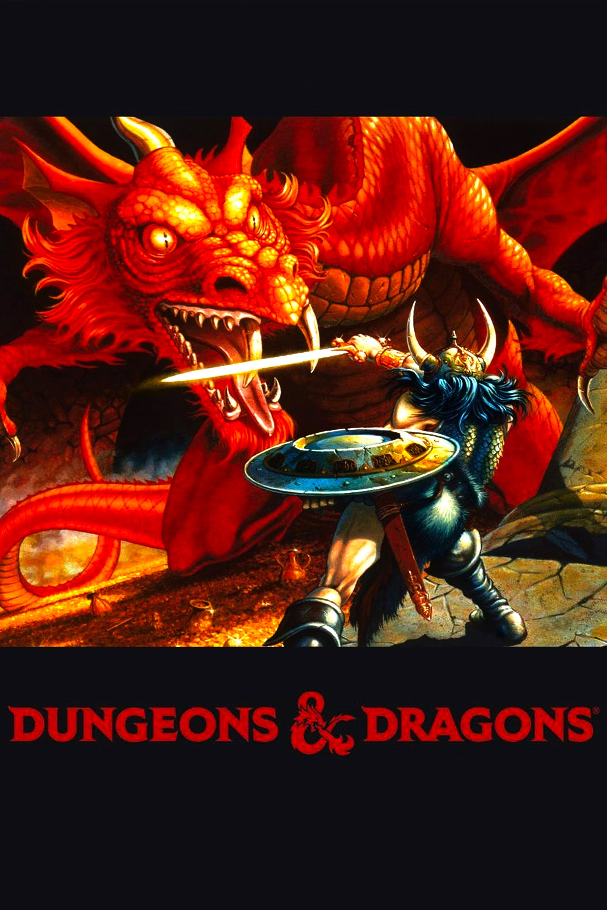 Póster del juego Dragones y Mazmorras.