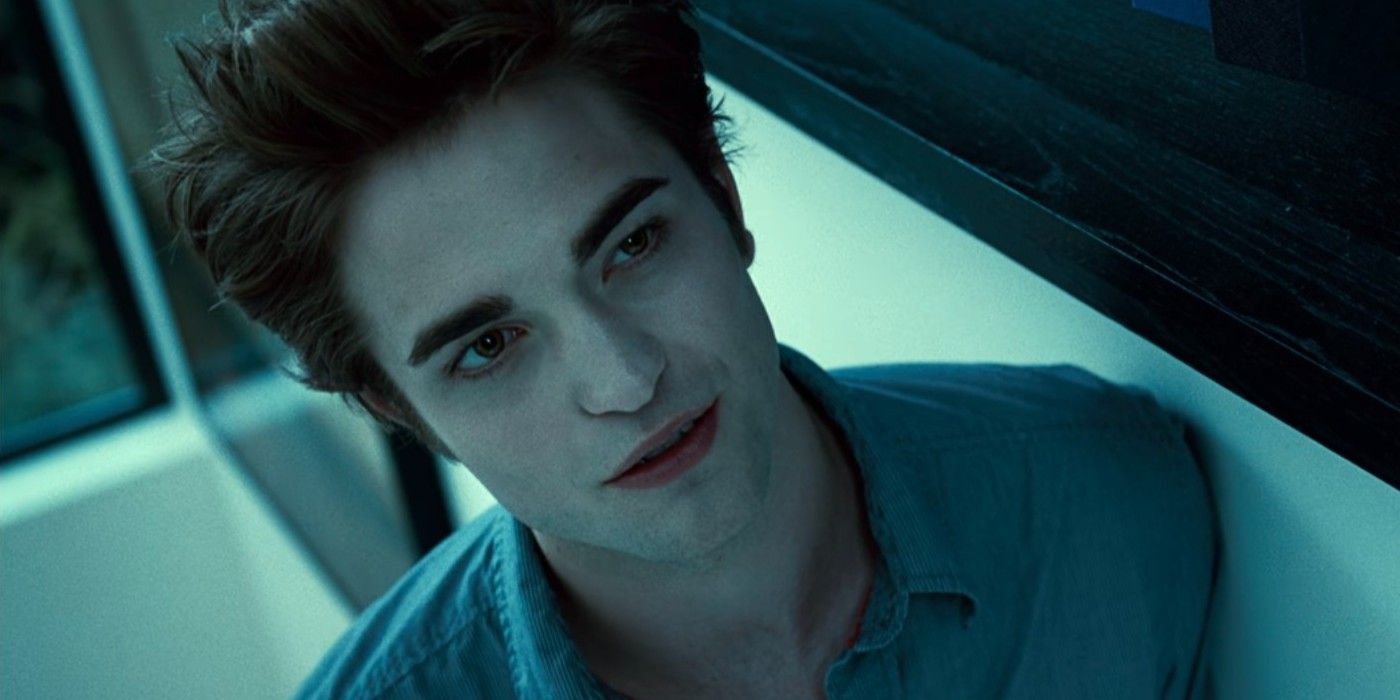 edward (Robert Pattinson) smiling up in Twilight