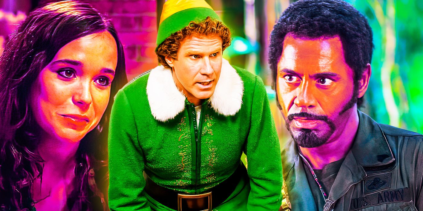 Elliot Page in Whip It Buddy in Elf and RDJ in Tropic Thunder