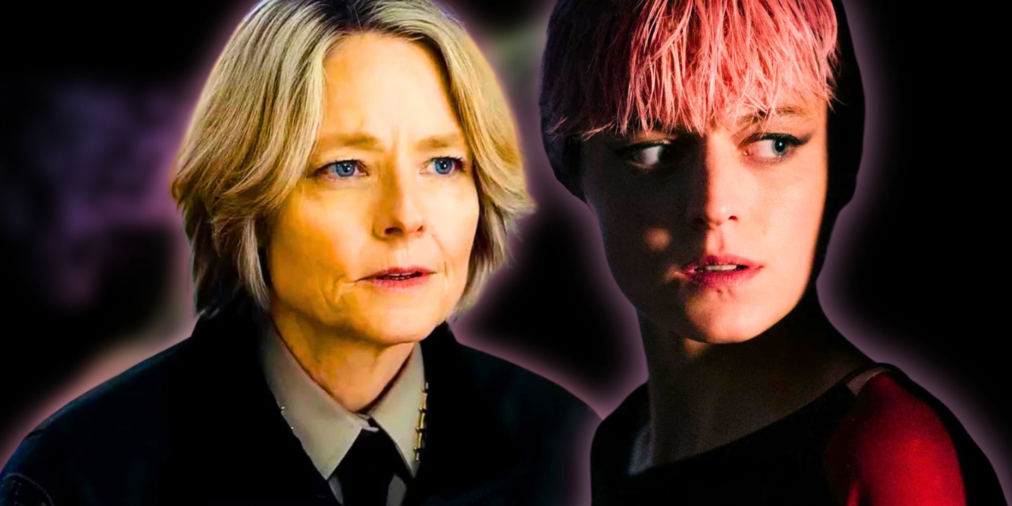 Emma Corrin and Jodie Foster