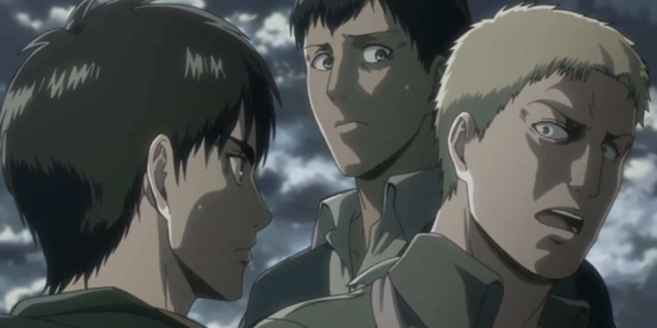 Eren, Bertholdt e Reiner em Ataque a Titã