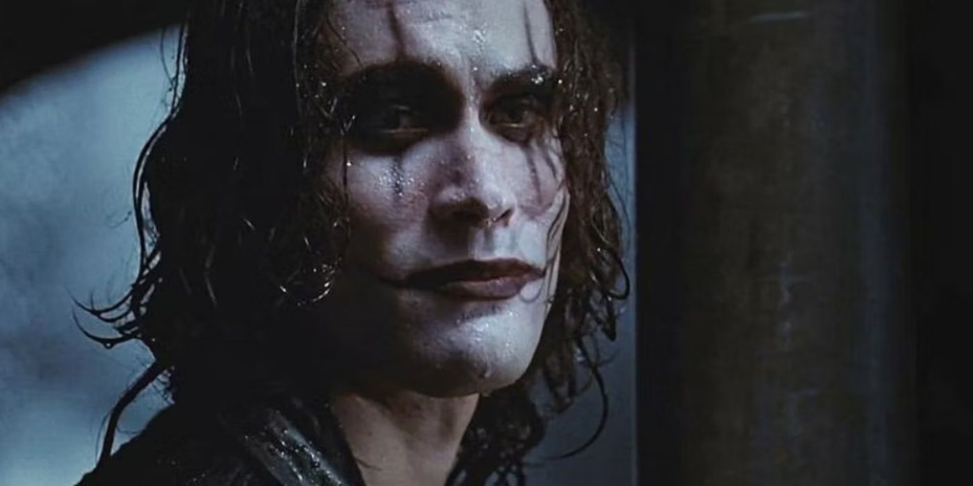 Eric Draven looks at Shelly in The Crow.