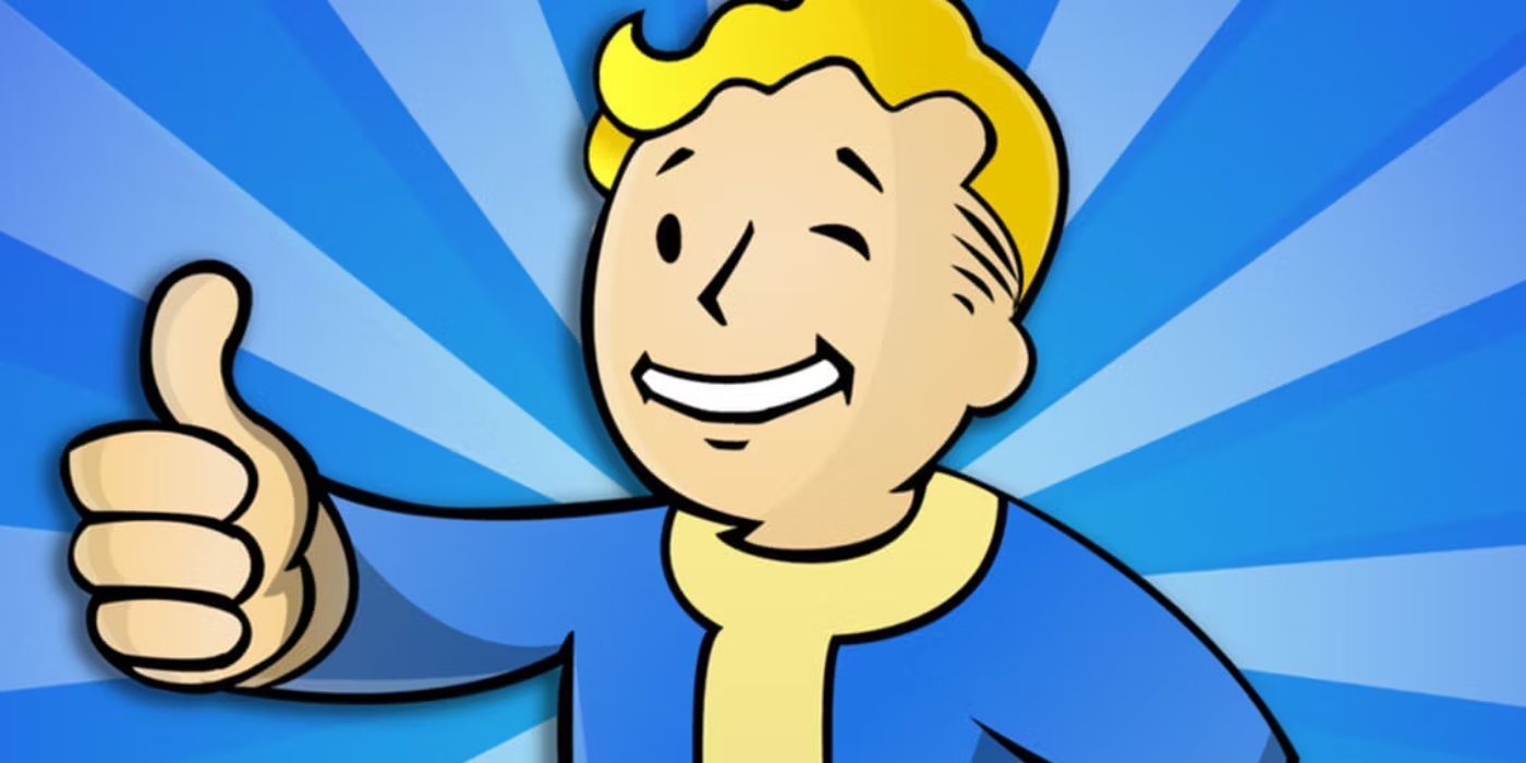 The iconic Vault Boy winking and giving the player a thumbs up.
