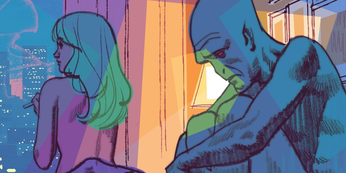 Fire and Martian Manhunter in Bed DC
