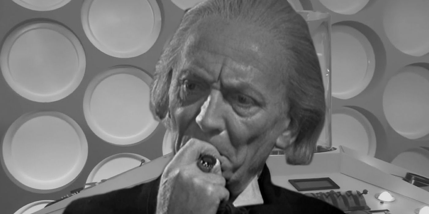 First Doctor in the TARDIS Thinking in Doctor Who