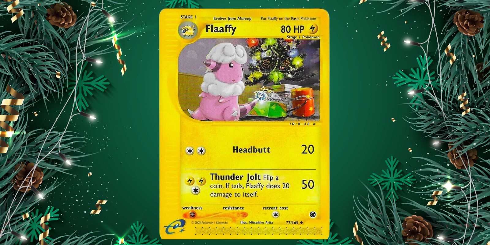 Flaaffy 77 Pokemon TCG Holiday Cards